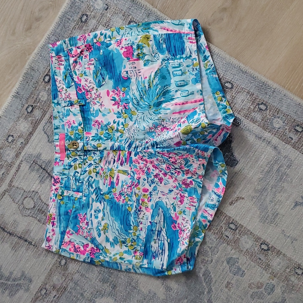 Lilly Pulitzer Postcards from Positano Shorts Sz14